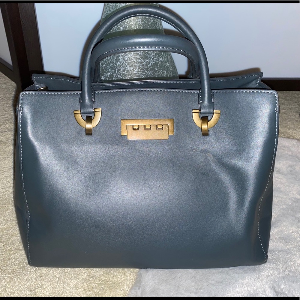 Zac Posen Grey Blue Shoulder Bag